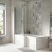 Milan L-Shaped Shower Bath 1600mm (inc. Hinged Screen + Acrylic Panel) profile small image view 3 