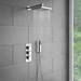 Milan Shower Bath + Concealed 2 Outlet Shower Pack (1700 L Shaped with Screen + Panel) profile small image view 5 