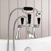 Lancaster Black Traditional Bath Shower Mixer Taps + Shower Kit profile small image view 2 