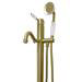 Lancaster Traditional Brushed Brass Single Lever Freestanding Bath Shower Mixer profile small image view 2 