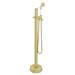 Lancaster Traditional Brushed Brass Single Lever Freestanding Bath Shower Mixer profile small image view 3 