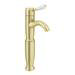 Lancaster Traditional Brushed Brass Tall Mono Basin Mixer incl. Waste profile small image view 3 