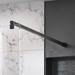 Roman Liberty Black Clear Glass Wetroom Screen + Wall Arm Support - Various Sizes (2000mm High) profile small image view 3 