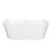 Apollo Back To Wall Modern Curved Bath (1700 x 800mm) profile small image view 4 