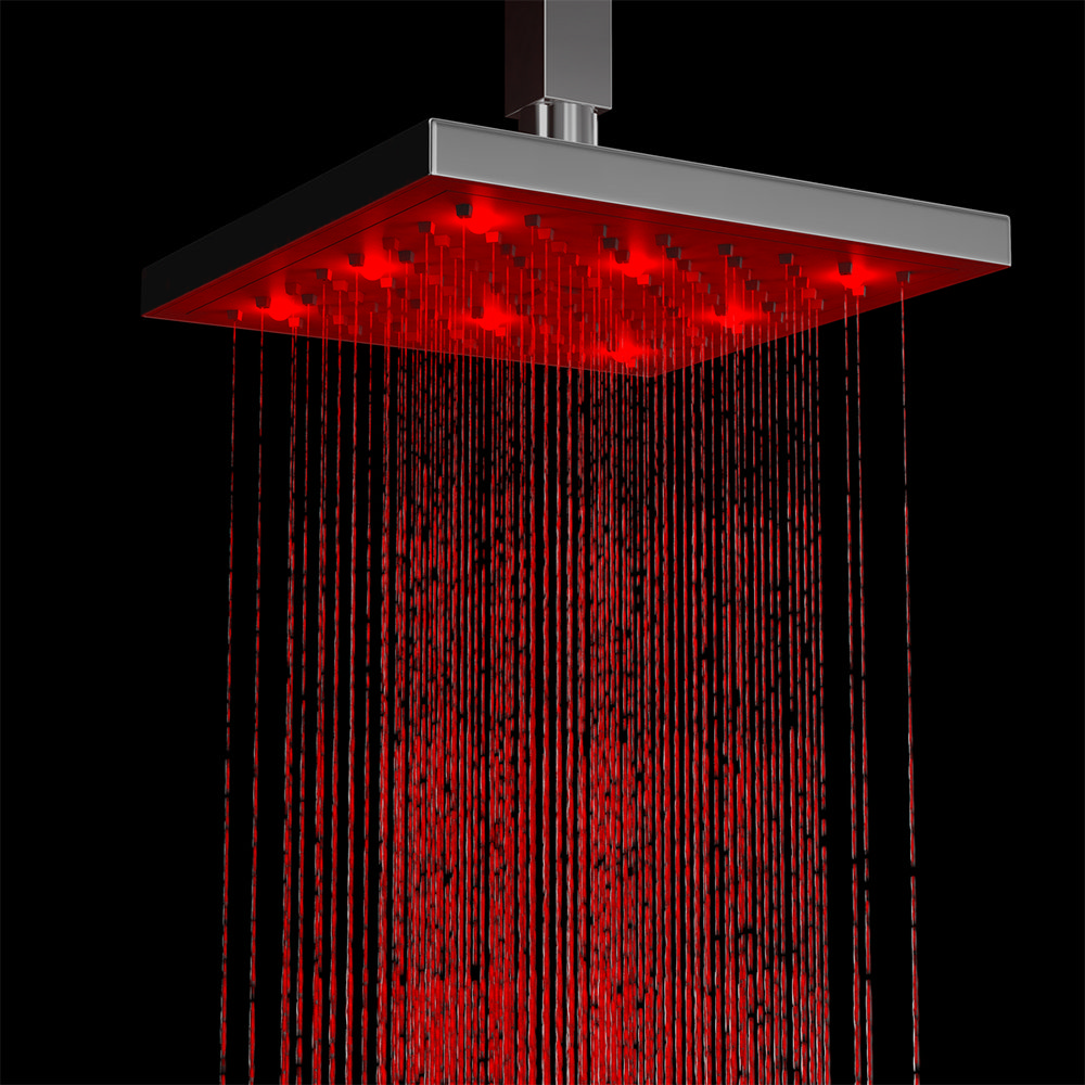 Milan Square LED Chrome Shower Head Now At Victorian Plumbing.co.uk