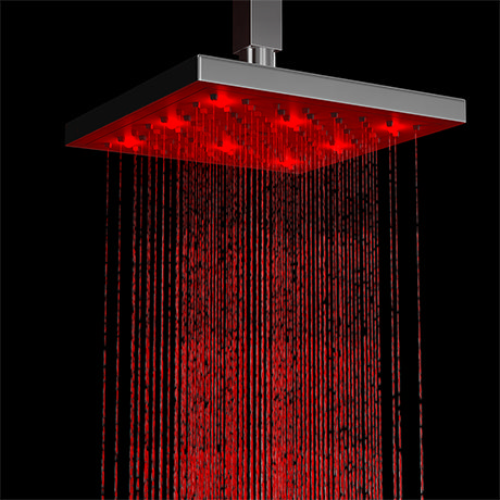 Milan Square Led Chrome Shower Head Now At Victorian Plumbing Co Uk