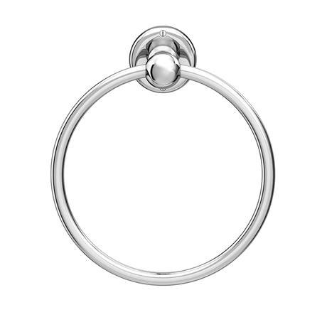 LASCO Chrome Towel Ring - Solid Metal Hallmark Style Bathroom Accessory With Concealed Mounting