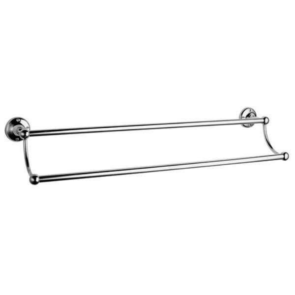 Ultra Chrome Double Towel Rail - LH307 at Victorian Plumbing UK