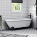 Lancaster Traditional Matt Black Single Lever Freestanding Bath Shower Mixer profile small image view 5 