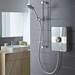 Aqualisa - Lumi Electric Shower with Adjustable Head - White/Chrome profile small image view 3 