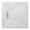 Crosswater - Square Low Profile Stone Resin Shower Tray with Linear Waste - 900 x 900 x 25mm profile small image view 1 
