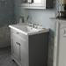 Old London 600mm 2-Door Cabinet & Basin - Storm Grey profile small image view 2 