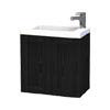 Miller London 60 Wall Hung Two Door Vanity Unit + Basin (Black) profile small image view 1 