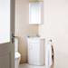 Hudson Reed - Design Gloss White Corner Mirror Cabinet with one shelf - LQ059 profile small image view 3 