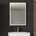 Hudson Reed Lustre LED Touch Sensor Mirror with Clock & Demister Pad - LQ088 profile small image view 2 