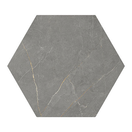 Layton Hexagon Dark Grey Stone Effect Tiles - 200 x 240mm