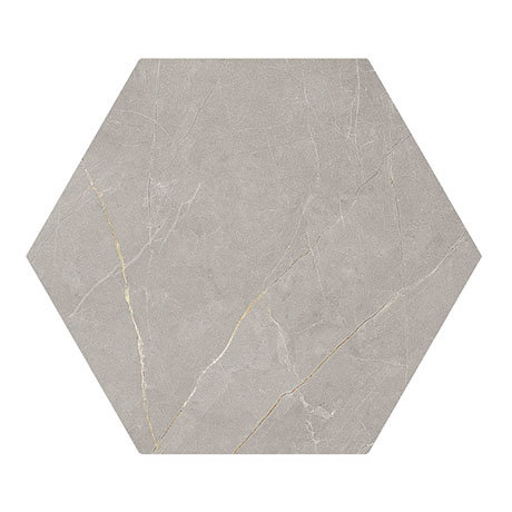Layton Hexagon Light Grey Stone Effect Tiles - 200 x 240mm