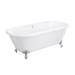 Landon 1680 x 765mm Double Ended Roll Top Cast Iron Bath with Chrome Feet profile small image view 4 