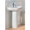 VitrA - Layton Basin and Pedestal - 1 Tap Hole - 3 Size Options profile small image view 2 