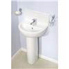 Vitra - Layton Basin and Pedestal - 1 Tap Hole - 3 Size Options profile small image view 3 