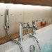 Luna Waterfall Bath Shower Mixer with Shower Kit - Chrome profile small image view 2 