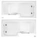 Milton Luxury Walk In 1700mm L Shaped Bath inc. Screen, Front + End Panels profile small image view 2 
