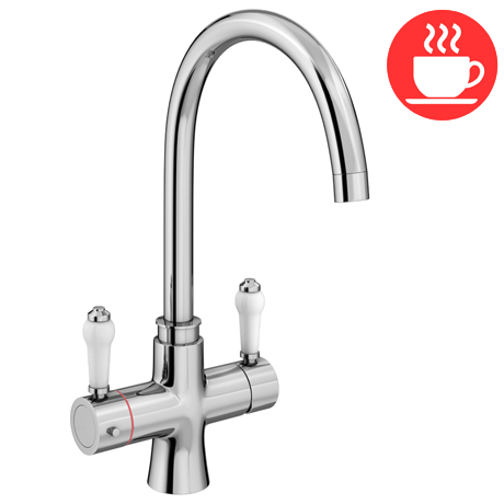 Marple Traditional Chrome Instant Boiling Water Kitchen Tap (Includes Tap, Boiler + Filter)