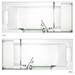 Milton Luxury Walk In 1800mm Bath inc. Screen, Fold Down Seat, Front + End Panels profile small image view 2 