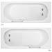 Milton Luxury Walk In 1700mm Bath inc. Front + End Panels profile small image view 2 