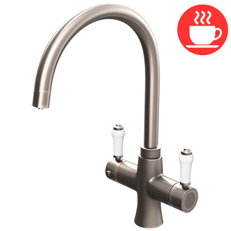 Marple Traditional Gunmetal Grey Instant Boiling Water Kitchen Tap (Includes Tap, Boiler + Filter)