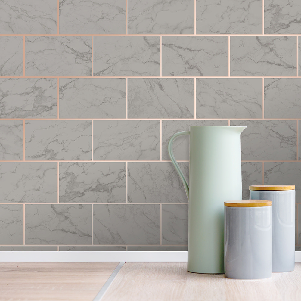 Charcoal Rustic Brick Effect Wallpaper Silver Grey Feature Wall Fine Decor