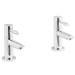 Milton Pair of Chrome Modern Lever Basin Taps profile small image view 2 