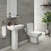 Milan Modern Short Projection Toilet + Soft Close Seat profile small image view 3 