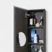 800mm Slimline Mirror Cabinet Dark Oak profile small image view 3 