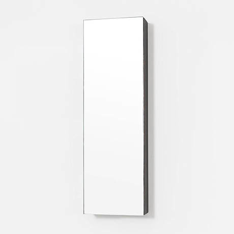 800mm Slimline Mirror Cabinet Dark Oak