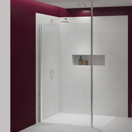 Merlyn 8 Series Wetroom Panel with Vertical Post