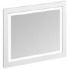 Burlington Framed 90 Mirror with LED Illumination - Matt White profile small image view 1 