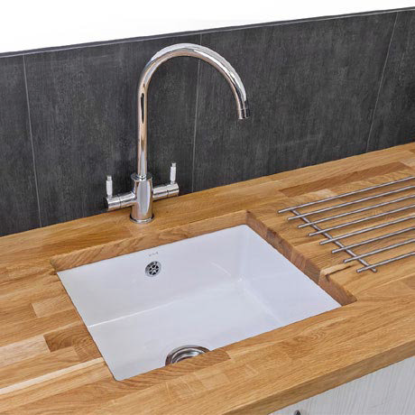 Reginox Mataro 1.0 Bowl White Ceramic Undermount Kitchen Sink