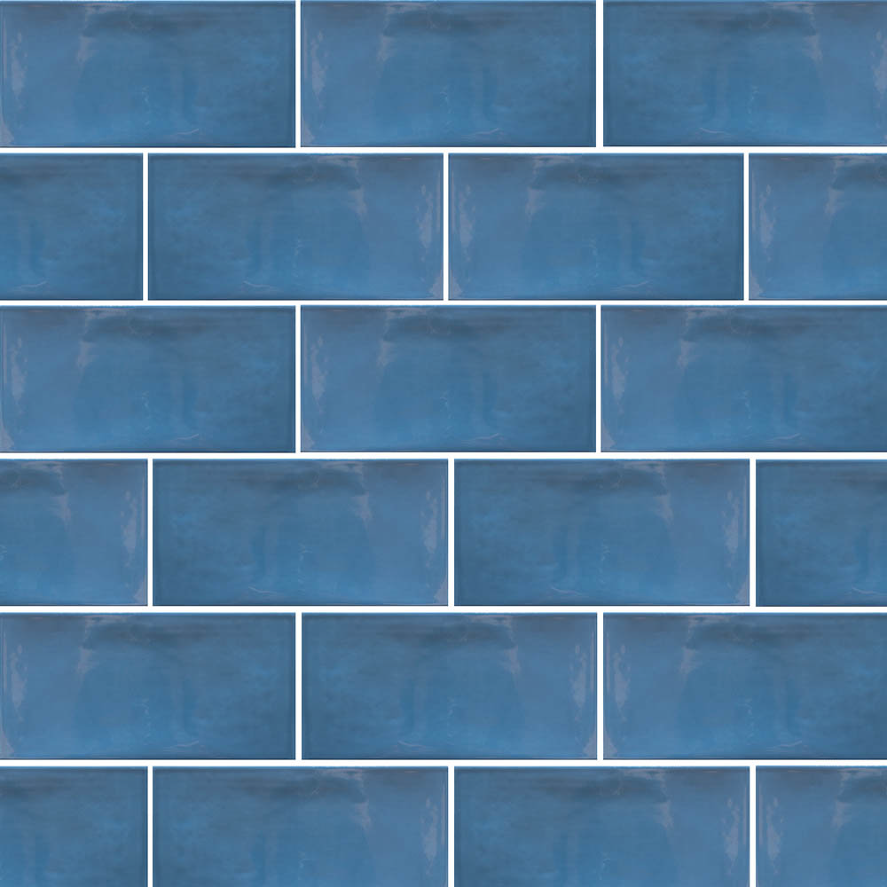 Mataro Blue Gloss Wall Tiles 125 x 250mm