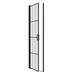 700 x 1970 Matt Black Grid Frameless Pivot Shower Door for 695-725mm Recess profile small image view 2 