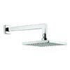 Crosswater - Planet 200mm Square Fixed Head & Wall Mounted Arm - MBPSWF20 profile small image view 1 
