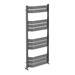 Milan Bow-Fronted Anthracite 1200 x 550 Designer Flat Panel Heated Towel Rail profile small image view 4 