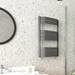 Milan Bow-Fronted Anthracite 850 x 550 Designer Flat Panel Heated Towel Rail profile small image view 2 
