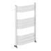 Milan Bow-Fronted White 850 x 550 Designer Flat Panel Heated Towel Rail profile small image view 4 