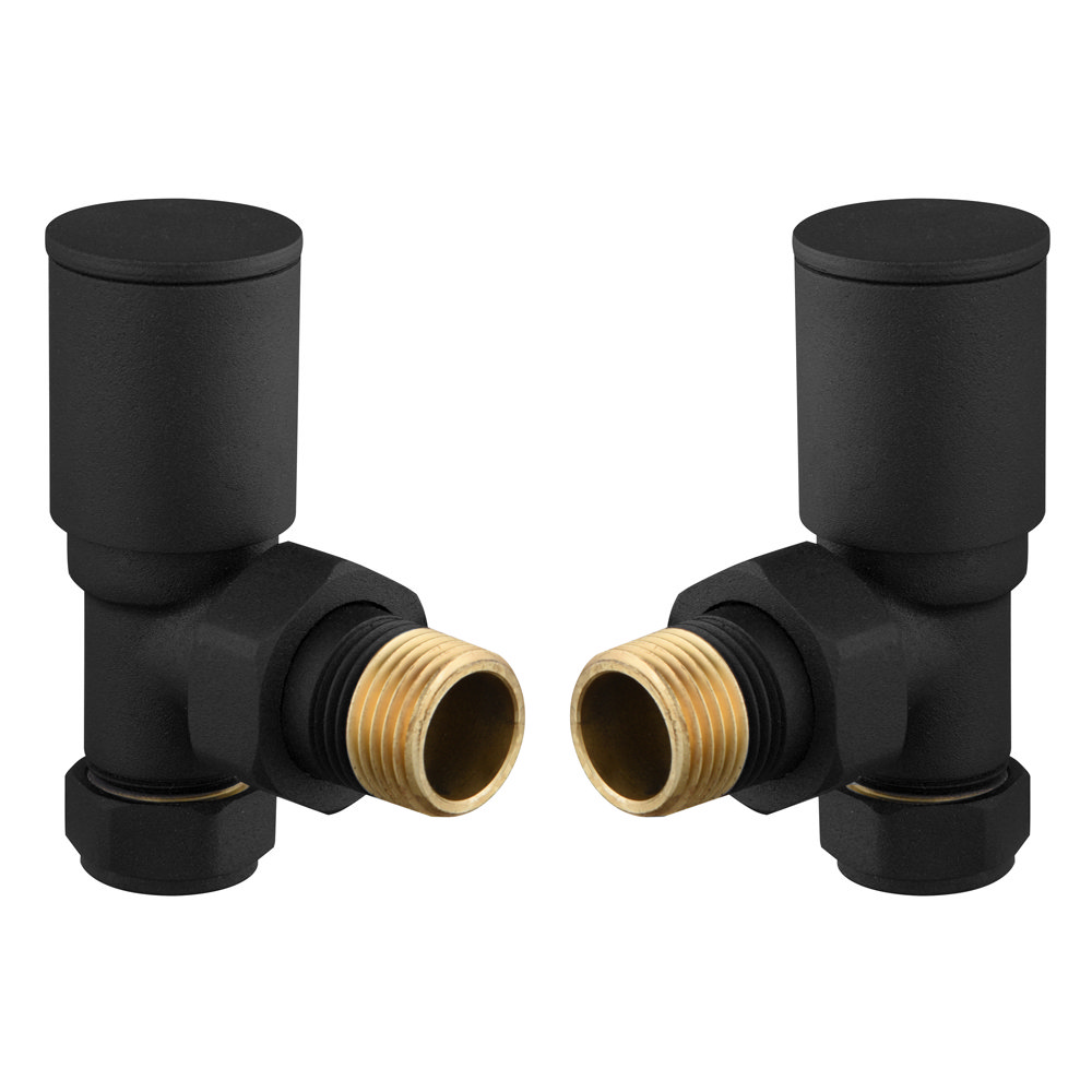 Arezzo Modern Angled Radiator Valves Matt