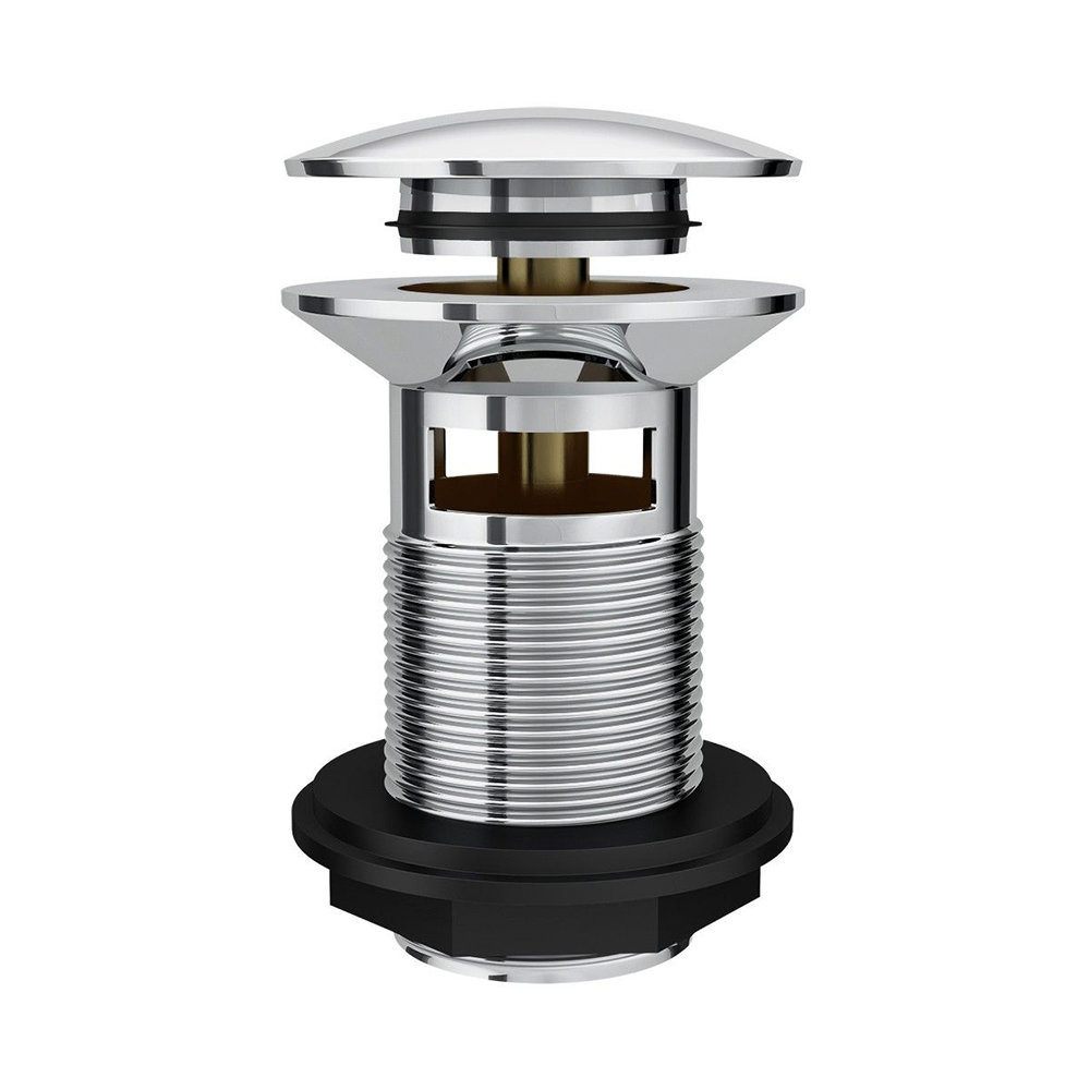 Cruze Slotted Click Clack Basin Waste Chrome MBW01 at Victorian Plumbing UK