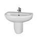 Milton 1TH Classic Bathroom Suite (BTW Pan, Concealed Cistern, Wall Hung Basin) profile small image view 6 