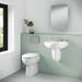 Milton 550 x 445 Wall Hung Basin with Semi Pedestal (2 Tap Hole) profile small image view 3 