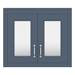 Chatsworth 690mm Blue 2-Door Mirror Cabinet profile small image view 2 
