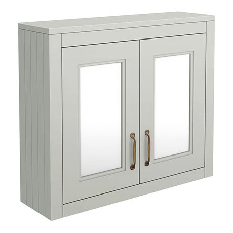 Chatsworth 690mm Grey 2 Door Mirror Cabinet Victorian Plumbing Uk